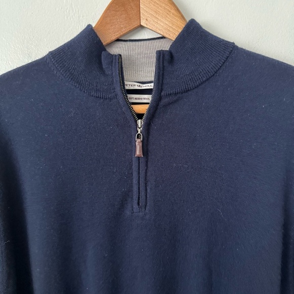 Peter Millar blue merino wool sweater pullover Size Small - Picture 2 of 7